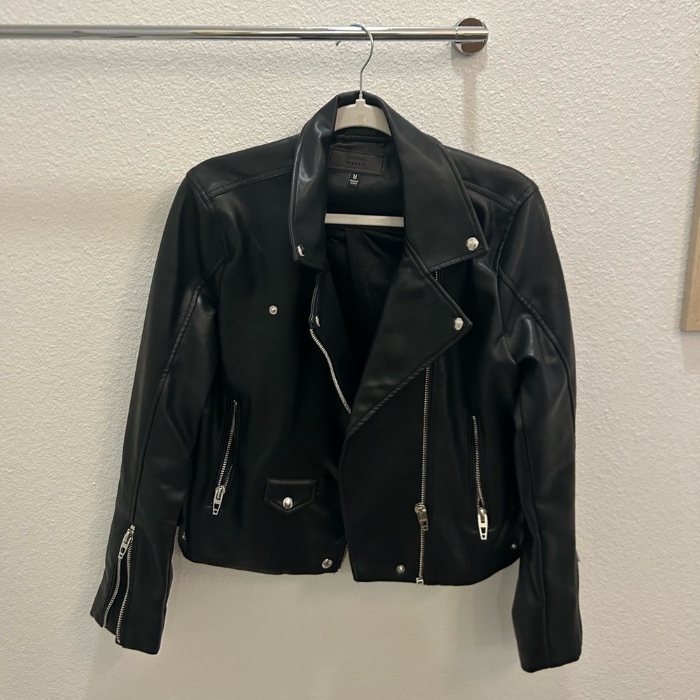 BlankNYC medium leather jacket with silver hardware